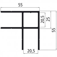 Winkeleinfassprofil, Alu blank, für Aluminium-Bordwände mit 20mm Stärke, Länge wählbar ab 300mm-6.000mm, Meterware