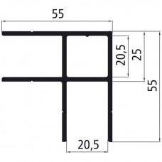 Winkeleinfassprofil, Alu eloxiert, für Aluminium-Bordwände mit 20mm Stärke, Länge wählbar ab 300mm-6.000mm, Meterware