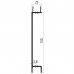 25mm - Bordwandprofil Alu blank, Höhe 15cm, Steckprofil Mittelteil mit Planenmulde, Meterware