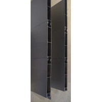 Bordwand - Profile Alu blank Höhe 60cm, mit Kammer für Gewindeschienen unten