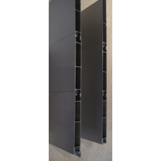 Bordwand - Profile Alu blank Höhe 50cm, mit Kammer für Gewindeschienen unten
