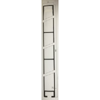 Bordwandprofil Alu blank, Höhe 40cm, beidseitig gerade, ohne Nase unten, mit Kammer für Gewindeschienen unten