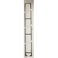 Bordwandprofil Alu blank, Höhe 40cm, beidseitig gerade, ohne Nase unten, mit Kammer für Gewindeschienen unten